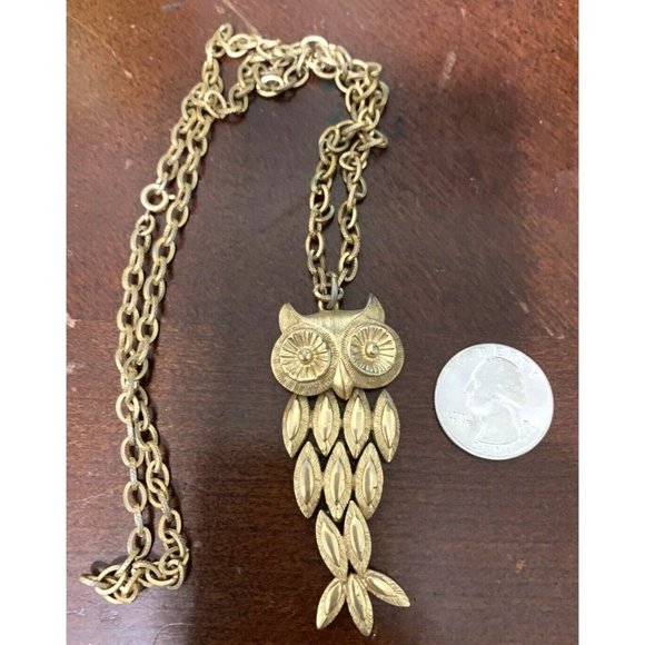 Avon 1970s Articulated Owl Necklace — 24” - Picture 2 of 6